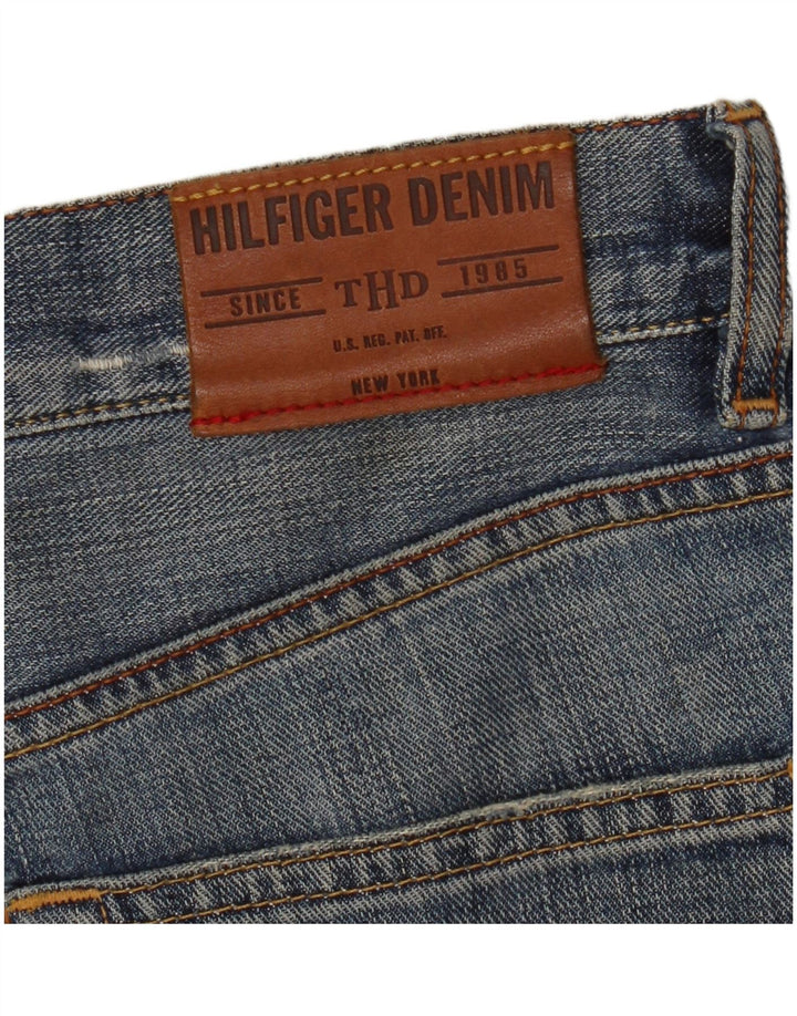 Tommy Hilfiger Vaqueros rectos desgastados para hombre W32 L35 azul