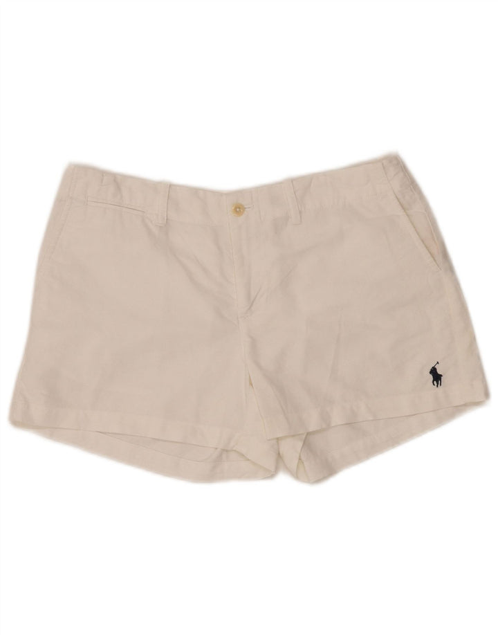 Ralph Lauren - Pantalones cortos chinos para mujer US4 pequeño W30 algodón blanco
