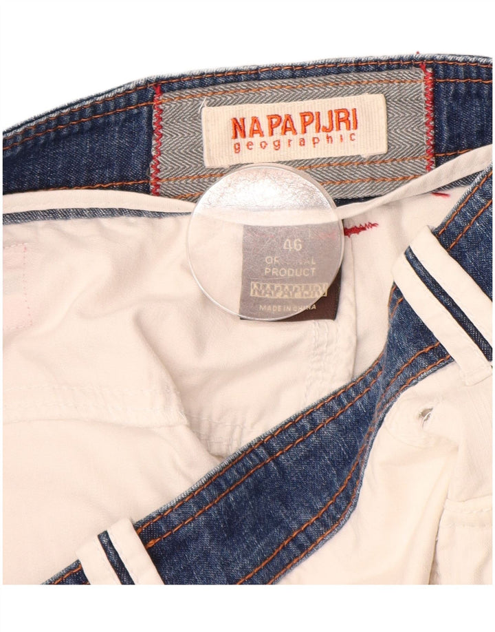 Napapijri Shorts cargo gráficos para hombre IT 46 Small W30 White