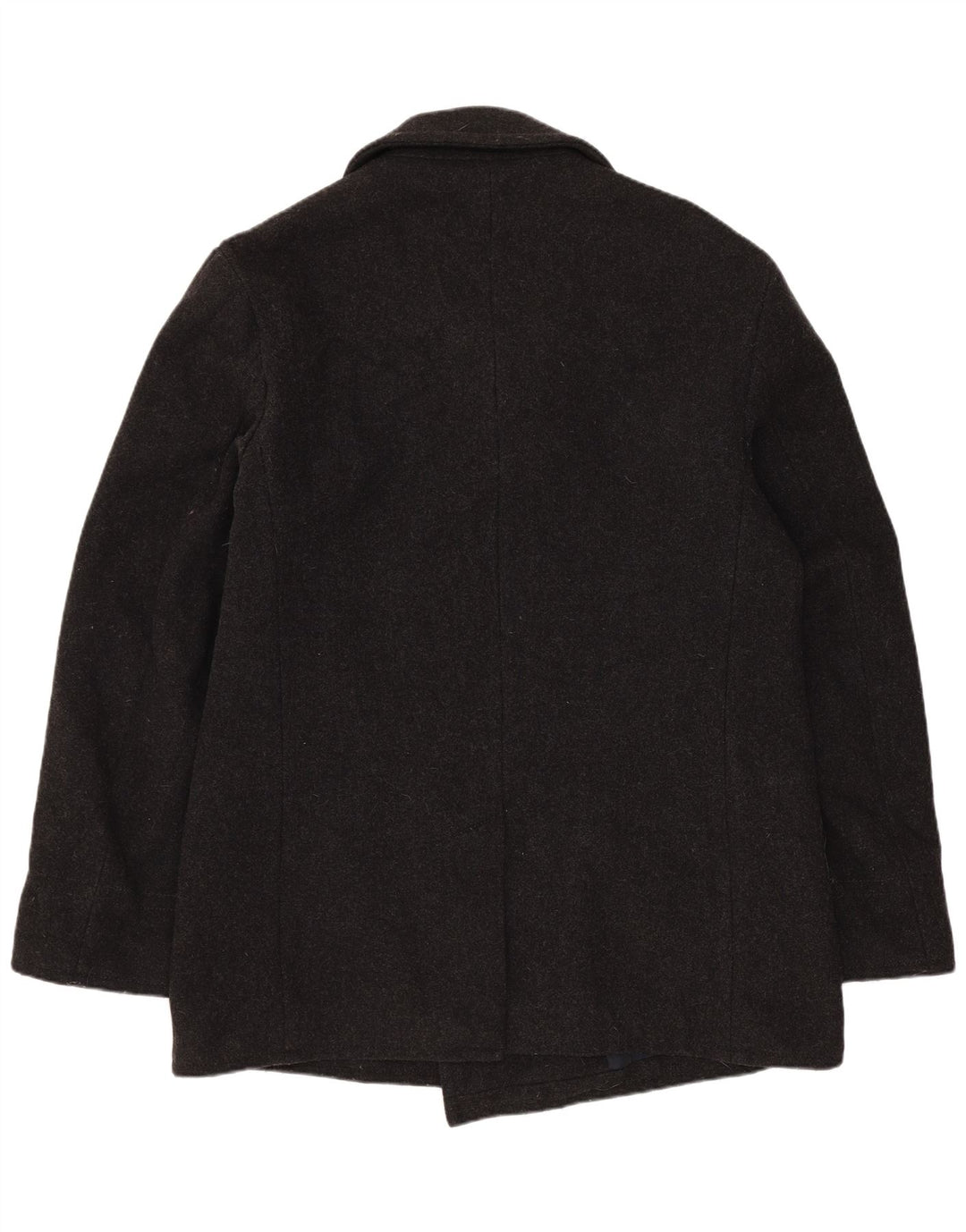 Benetton Chaquetón Hombre IT 48 Lana Gris Medio