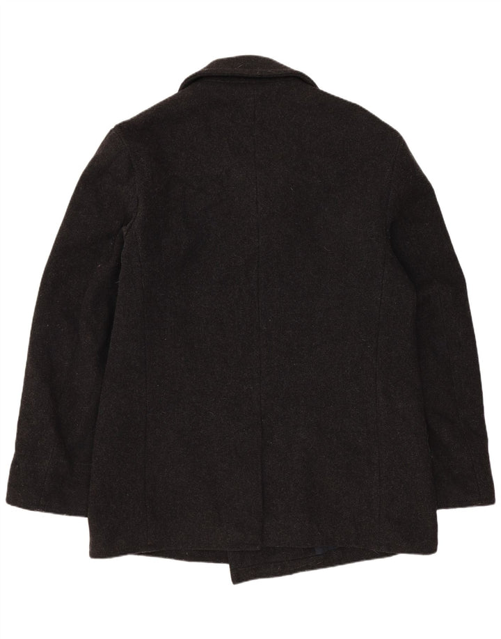 Benetton Chaquetón Hombre IT 48 Lana Gris Medio