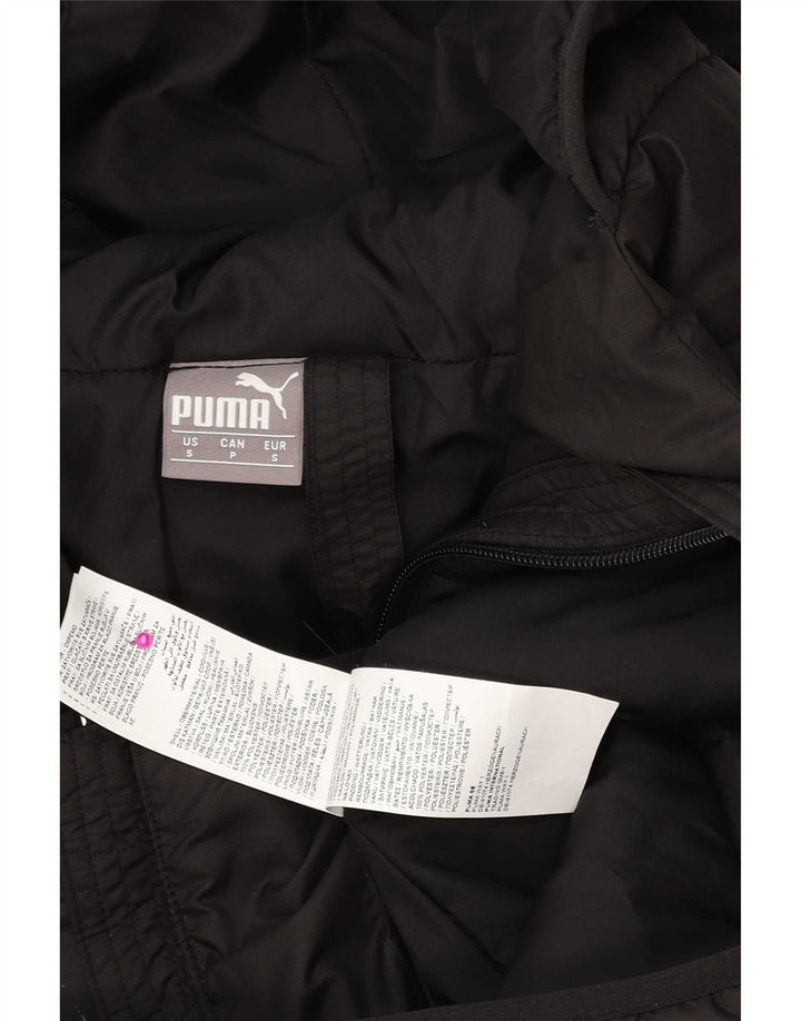 Puma Chaqueta acolchada con capucha gráfica para hombre UK 36 Small Poliéster negro