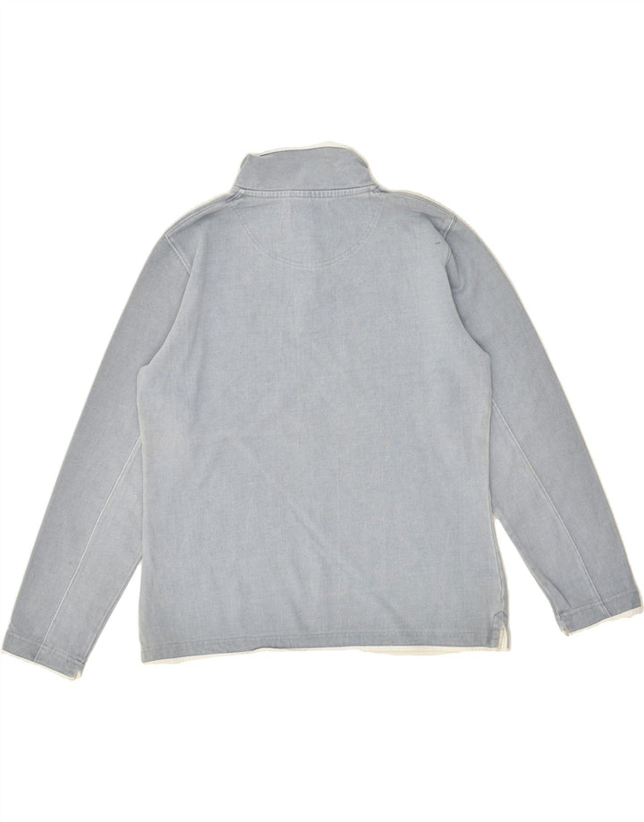 CREW CLOTHING Womens Button Neck Sweatshirt Jumper UK 10 Small  Blue | Vintage Crew Clothing | Thrift | Second-Hand Crew Clothing | Used Clothing | Messina Hembry 