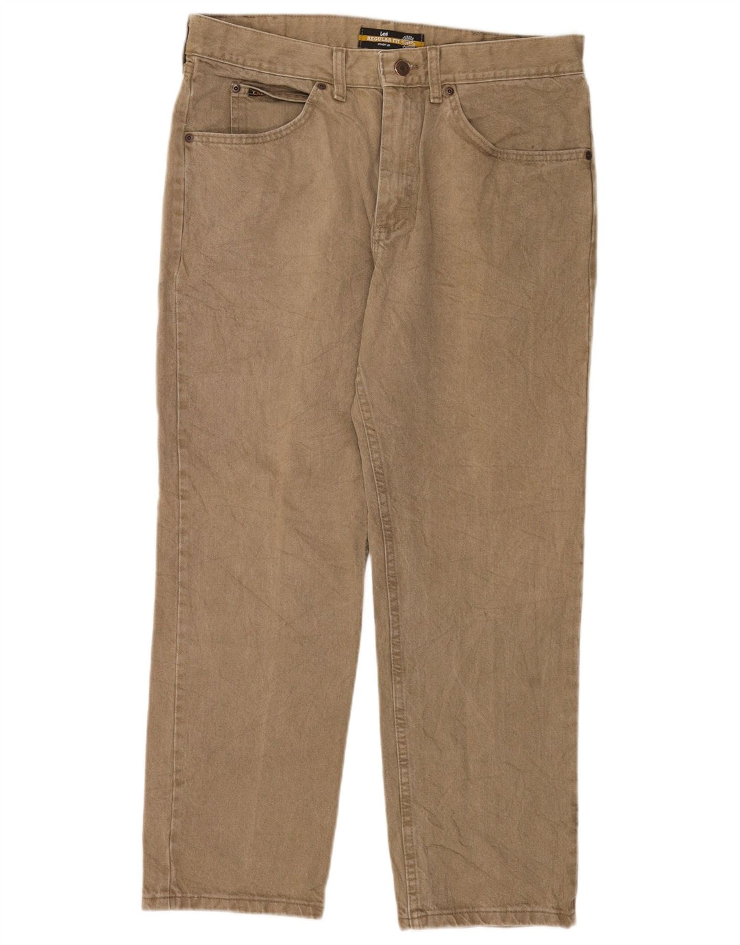 Lee Jeans Rectos De Corte Regular Para Hombre W36 L29 Algodón Caqui
