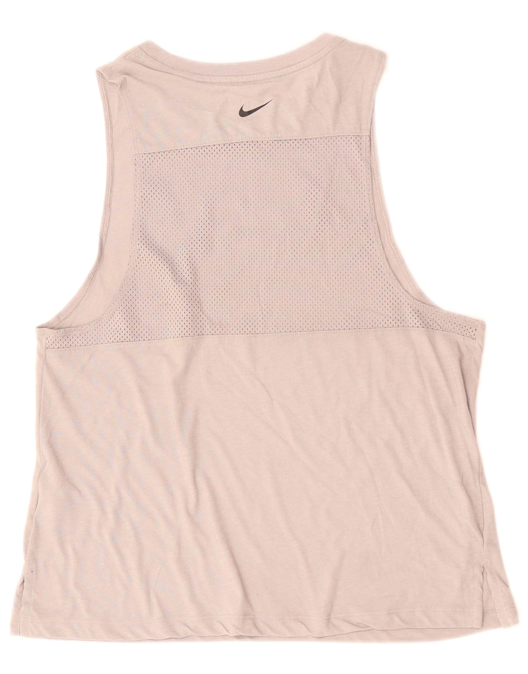 NIKE Camiseta sin mangas Dri Fit Graphic para mujer UK 14 Algodón gris medio