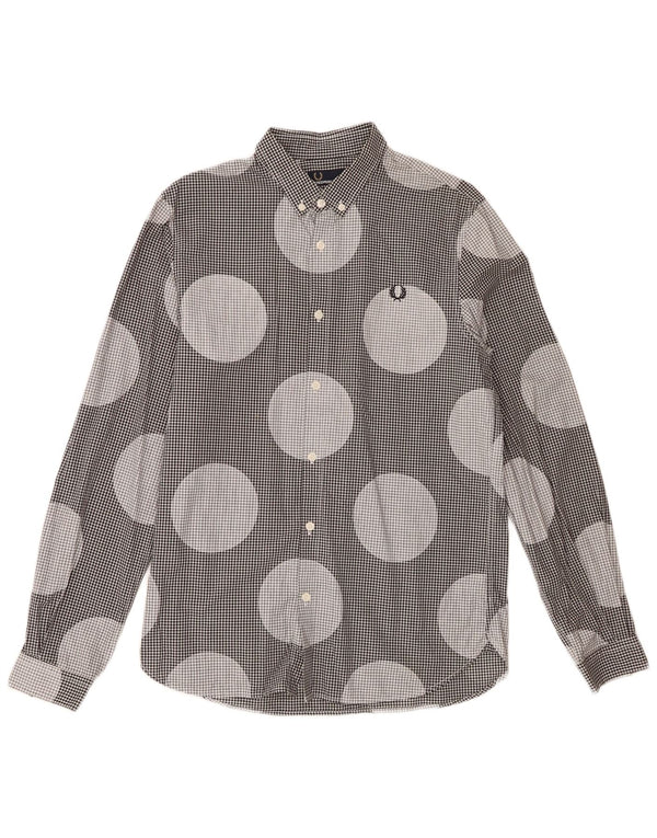 Camisa Fred Perry Hombre Mediana De Algodón Con Lunares Negros