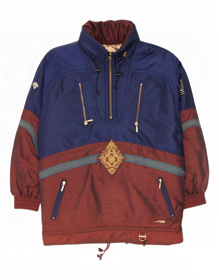 Descente Chaqueta de esquí extragrande con capucha para mujer EU 40 Medium Azul marino