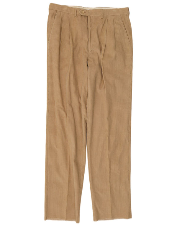 Gianfranco Ferre Pantalón de traje con pinzas para hombre IT 54 2XL W36 L36 Algodón beige