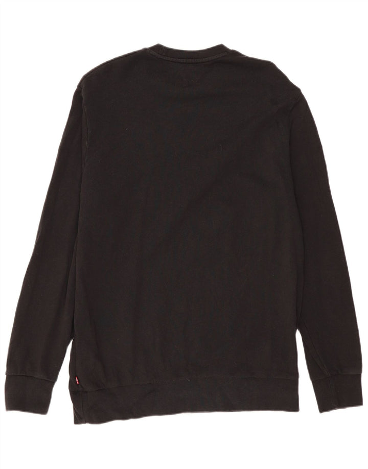 Levi's Hombre Sudadera Gráfica Jumper Algodón Negro Mediano