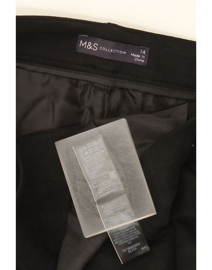 Marks & Spencer Minifalda para mujer UK 14 Large W32 Poliéster negro