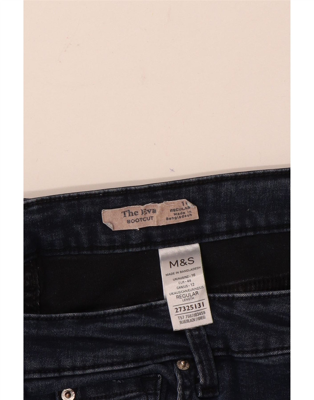Marks & Spencer Vaqueros Bootcut de Corte Regular para Mujer UK 40 Large W34 L28 Azul