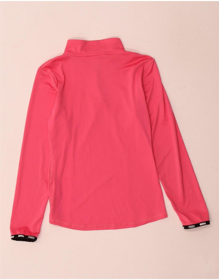 Puma Chándal con cremallera y cuello para niña, 9-10 años, rosa