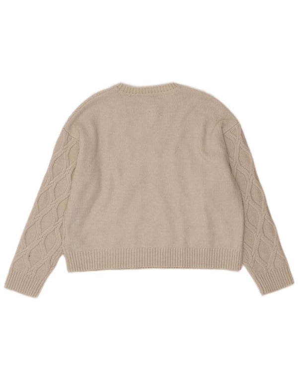 Marks & Spencer Suéter Corto con Cuello Barco para Mujer UK 44 Medium Beige