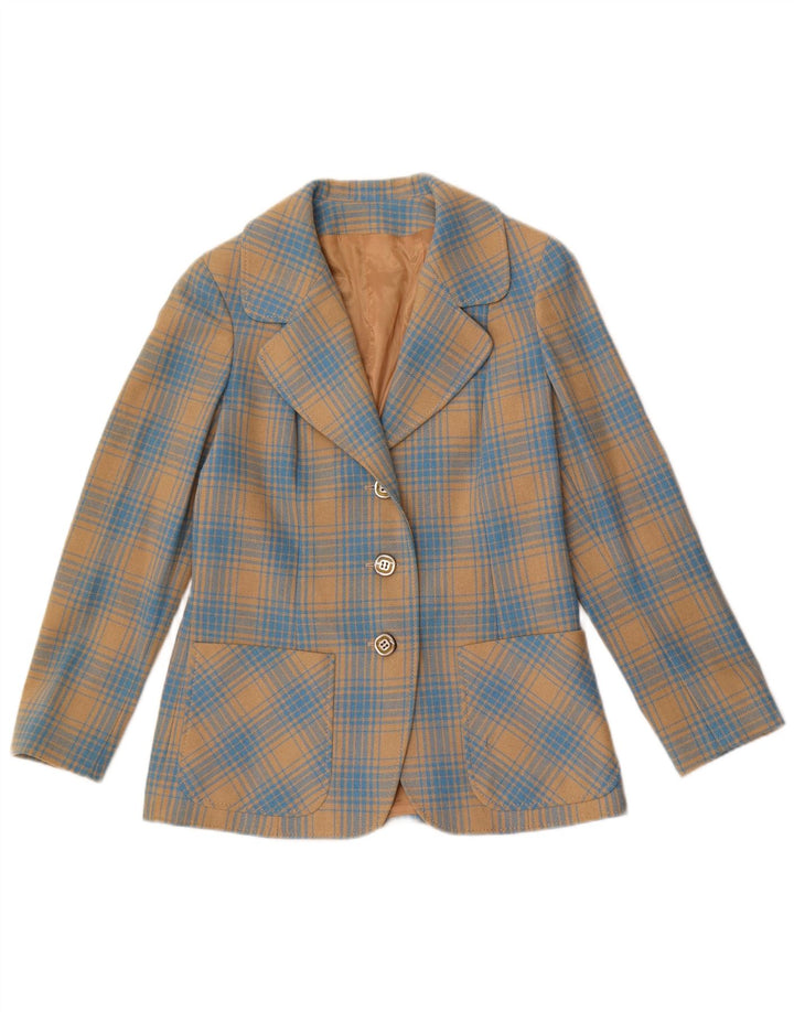 Stylbert Chaqueta tipo blazer de 3 botones para mujer UK 10 Small Blue Check