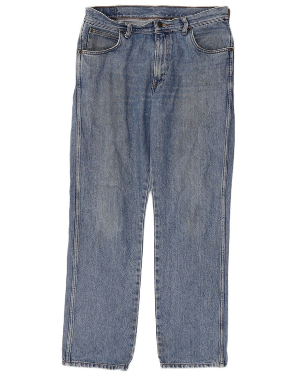 Wrangler Vaqueros rectos de corte regular para hombre W34 L32 Algodón azul