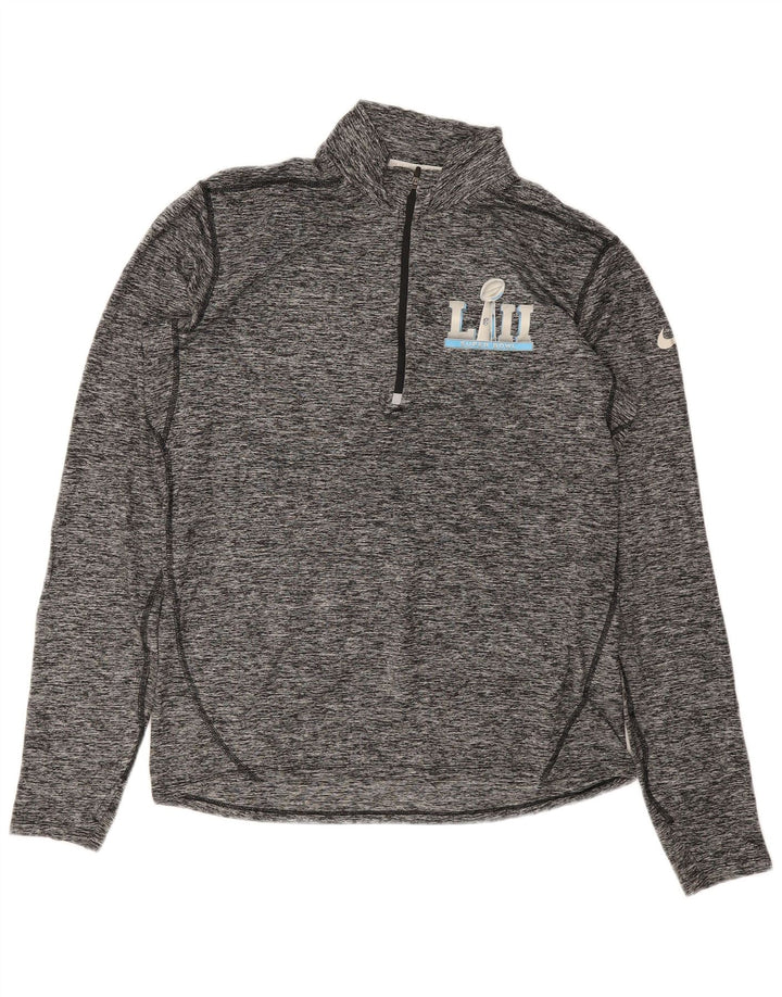 NIKE Hombre Super Bowl Lii Graphic Pullover Chándal Top Gris Medio