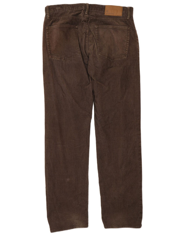 Pantalones rectos de pana para hombre Gap W32 L32 Algodón marrón