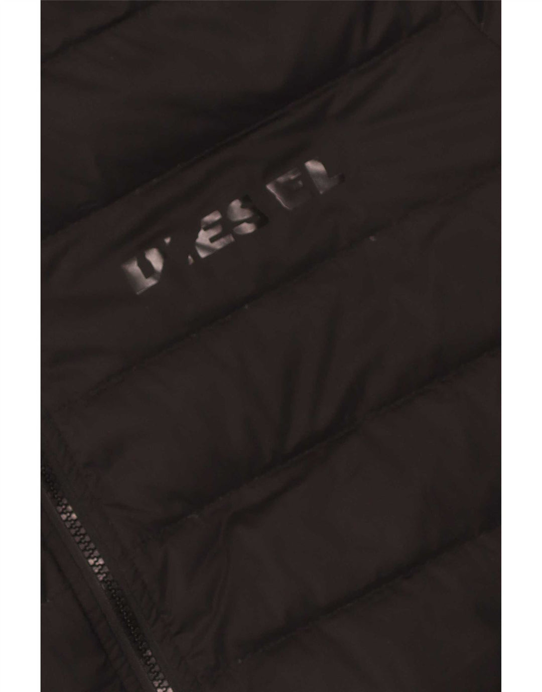 Diesel Chaqueta acolchada con capucha para hombre UK 42 XL Poliéster negro