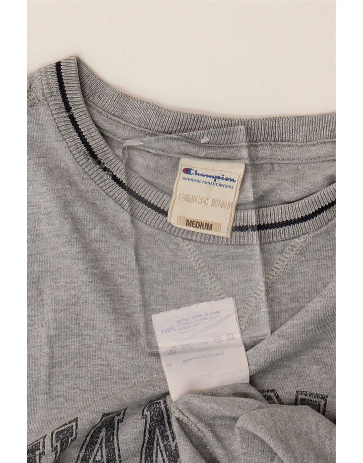 Champion Camiseta Gráfica Para Hombre Top Algodón Gris Medio