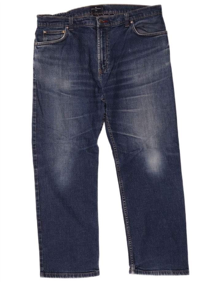 Marks & Spencer Vaqueros rectos azules Harbor para hombre W38 L29 Algodón azul