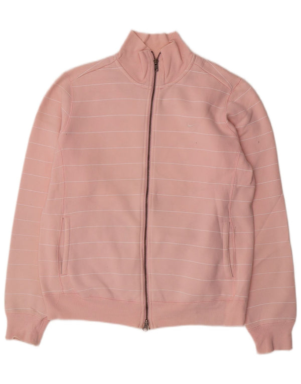 Nike - Chaqueta de chándal para mujer, talla grande, color rosa, algodón a rayas