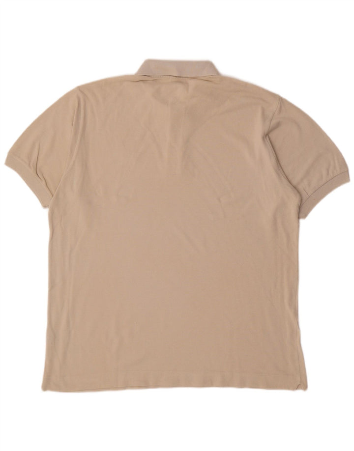 LACOSTE Polo para hombre talla 5 grande de algodón blanco roto