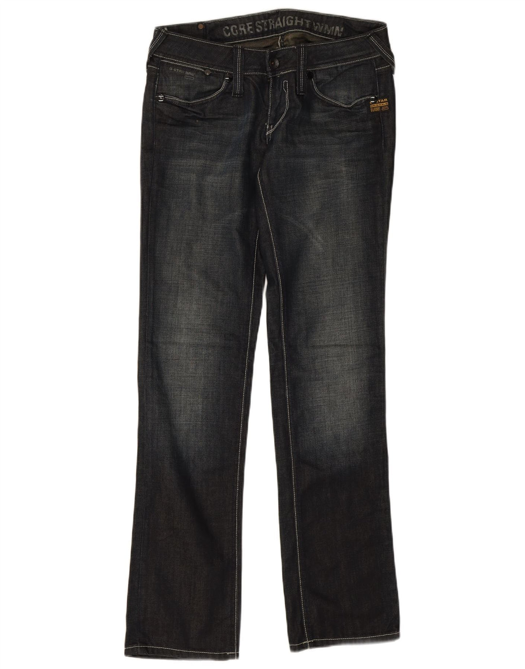 Vaqueros Rectos G-Star Mujer W28 L32 Algodón Azul Marino