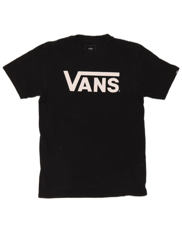 Vans Camiseta con gráfico de ajuste clásico para hombre Top pequeño de algodón negro