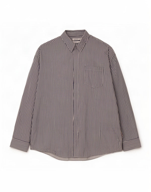 Calvin Klein Camisa de corte relajado para hombre XL Algodón a rayas azul marino