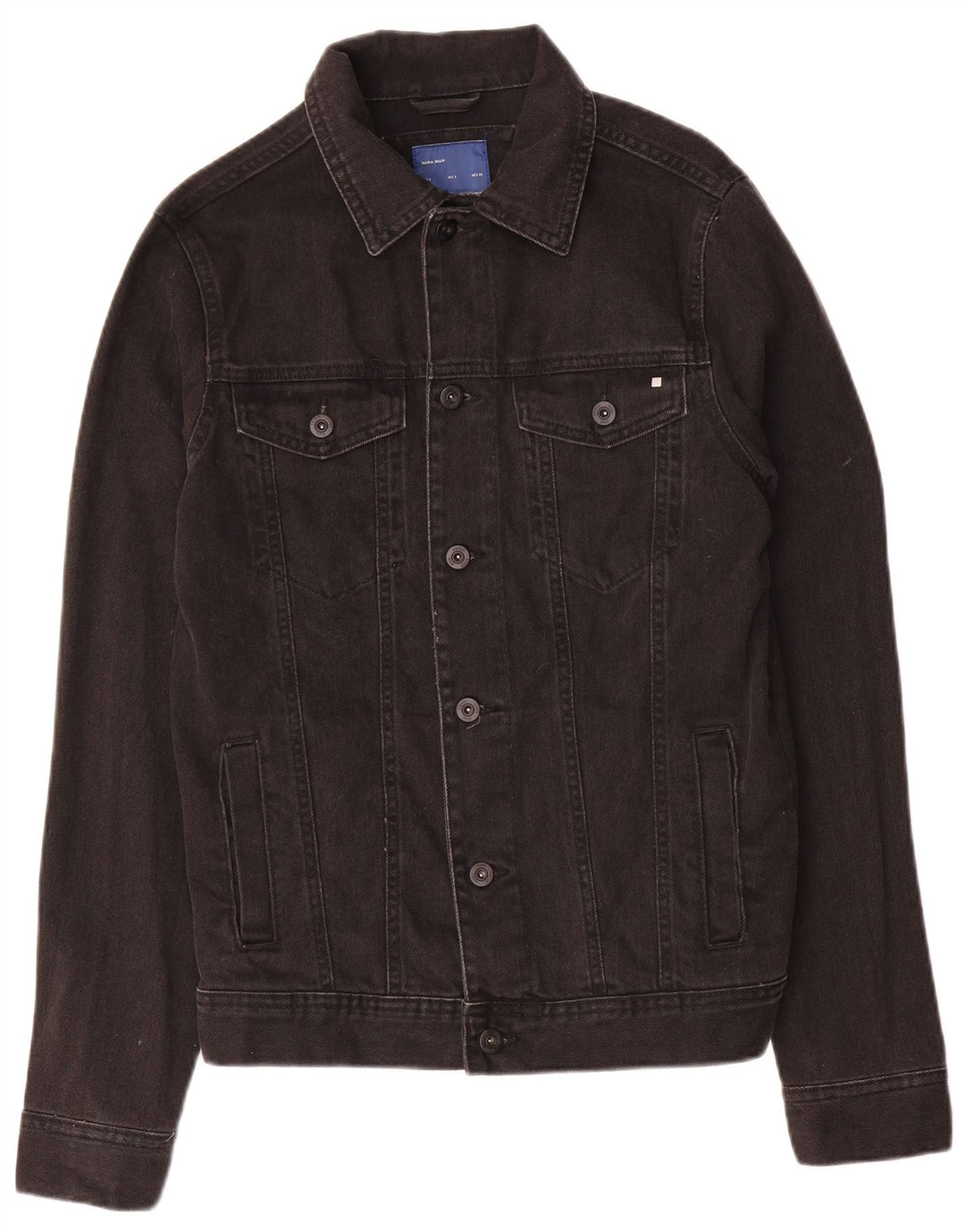 Zara Chaqueta Vaquera Hombre UK 36 Small Negro