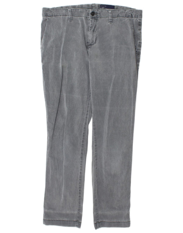 Gap Pantalones Chinos Rectos para Mujer US 8 Medium W30 L27 Gris Algodón