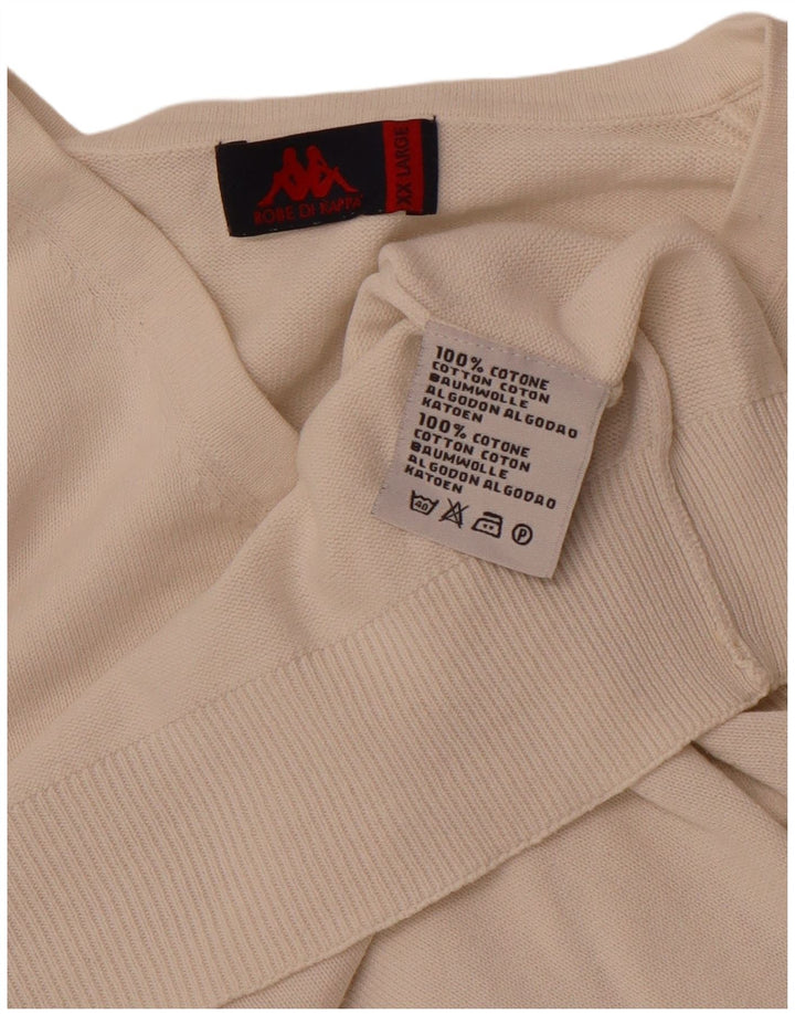 KAPPA Camiseta sin mangas para hombre 2XL Algodón blanco roto