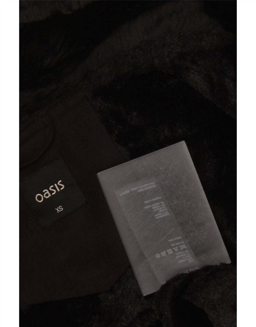 Oasis Mujer Sherpa Gilet UK 6 XS Poliéster Negro