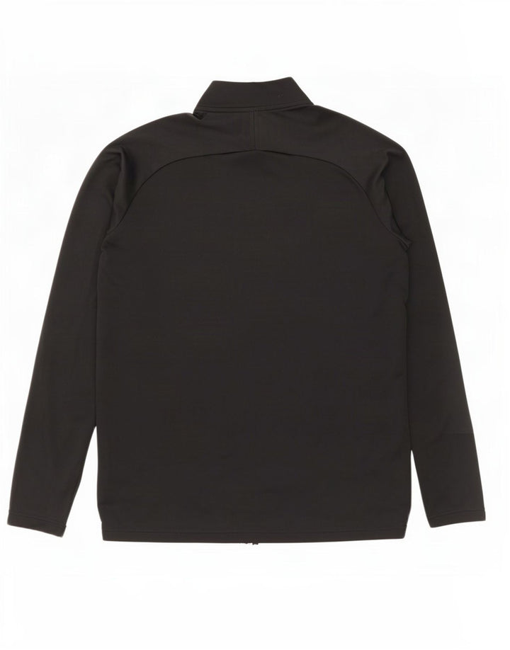 Nike Dri Fit - Chándal con cremallera y cuello para hombre, talla mediana, poliéster negro