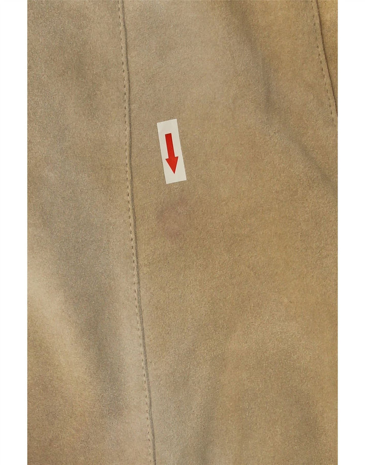Jet Plane Abrigo de gamuza para mujer IT 42 Cuero beige medio