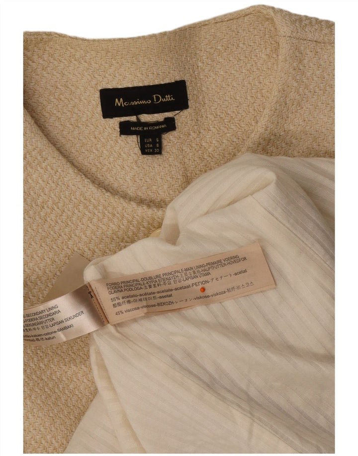 MASSIMO DUTTI Abrigo de mujer UK 10 Small Acetato beige