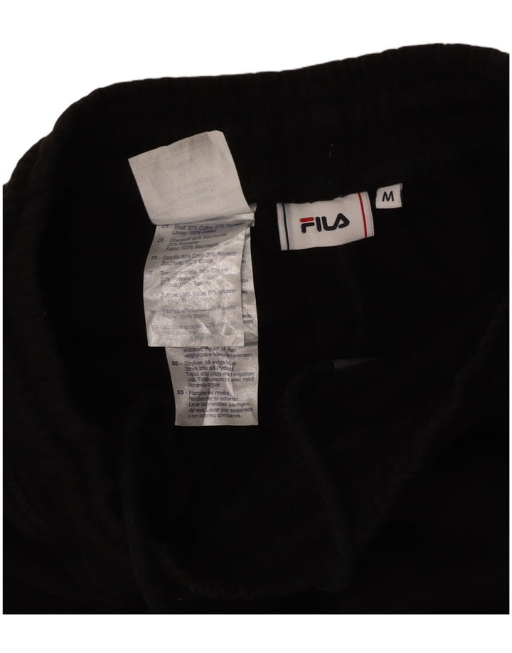FILA Pantalones de chándal con estampado gráfico para hombre Joggers Medium Black Cotton