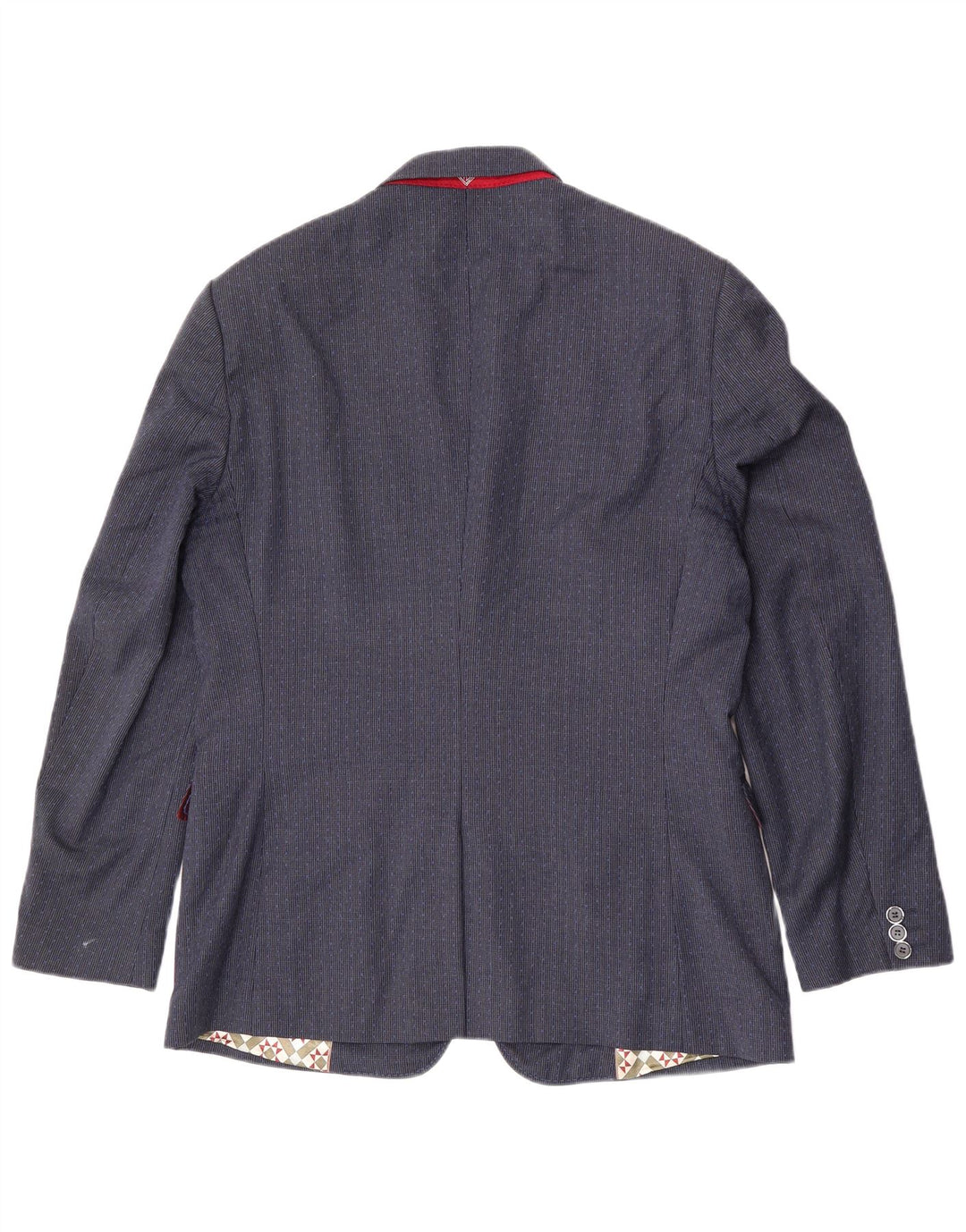Ted Baker Chaqueta tipo blazer de 2 botones para hombre UK 42 XL Lana de pata de gallo azul marino