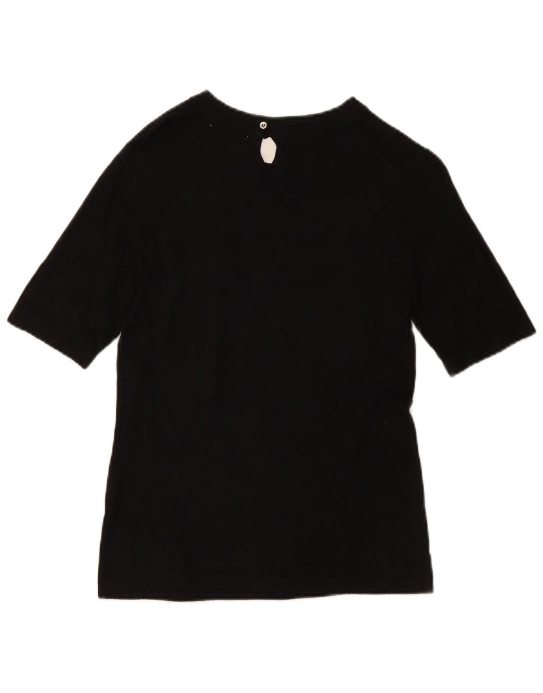 ZARA Jersey de manga corta con cuello barco para mujer, talla 40, talla M, color negro