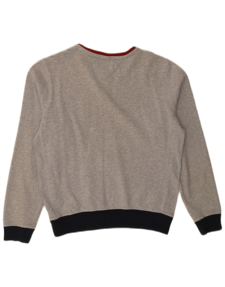 Tommy Hilfiger Sudadera gráfica para mujer Jumper UK 10 Small Grey