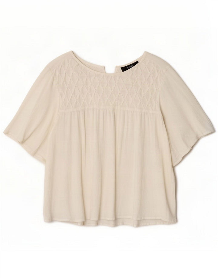 Zara Blusa para mujer UK 46 Large White Viscosa