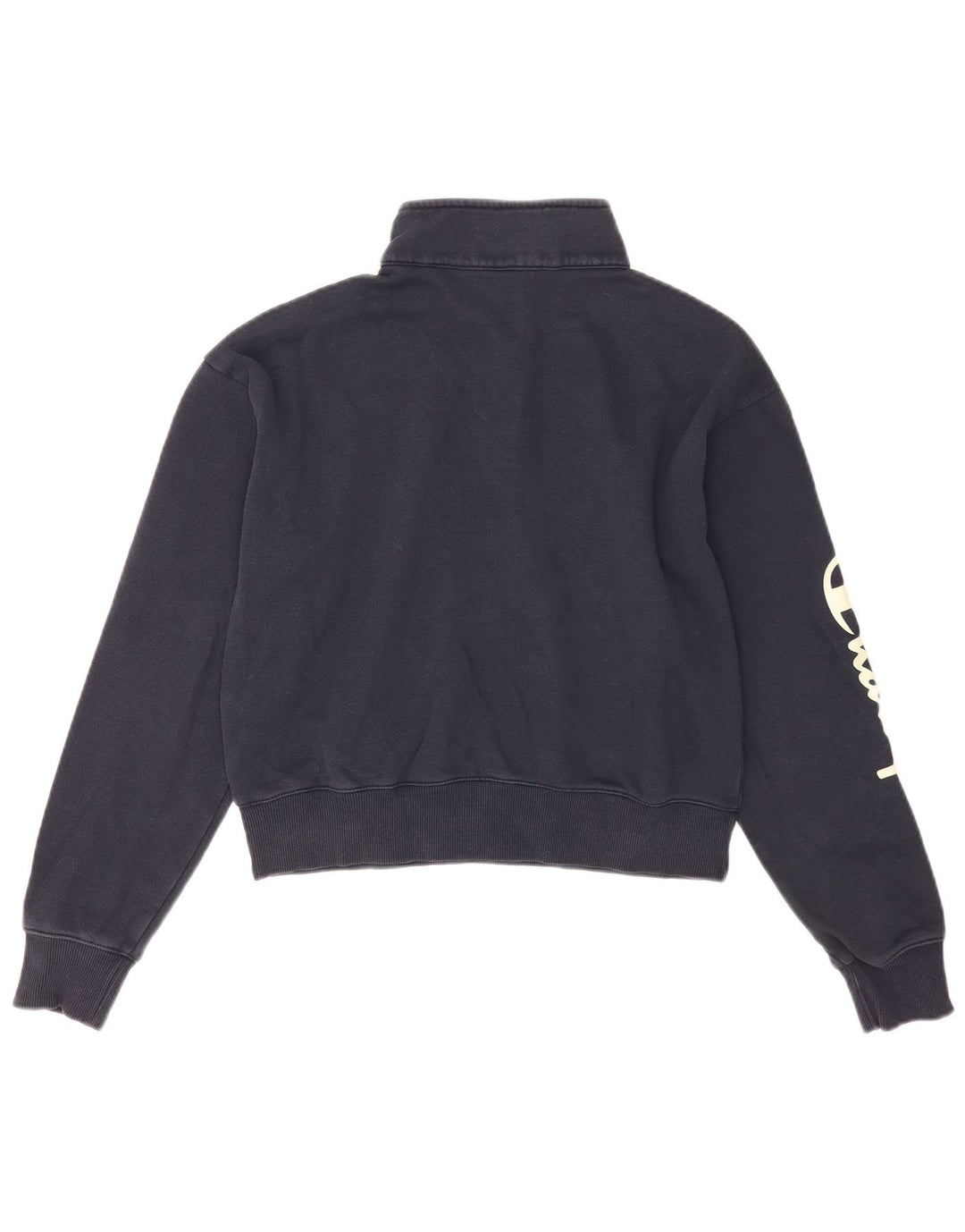 Champion Sudadera Crop Graphic para Mujer UK 44 Medium Azul Marino