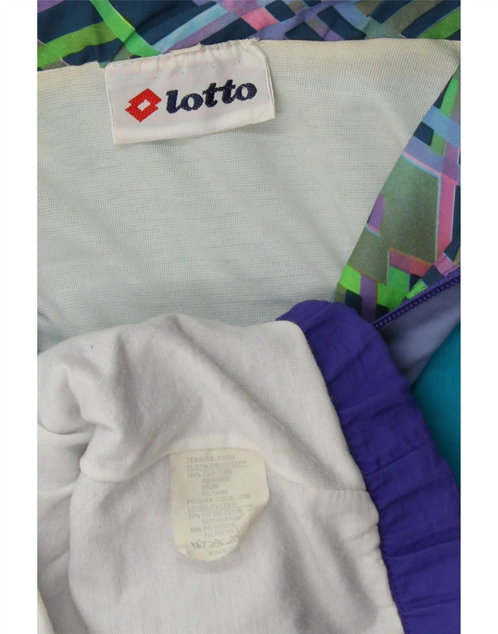 LOTTO Chaqueta de Chándal para Hombre Large Poliamida Color Morado Color Block