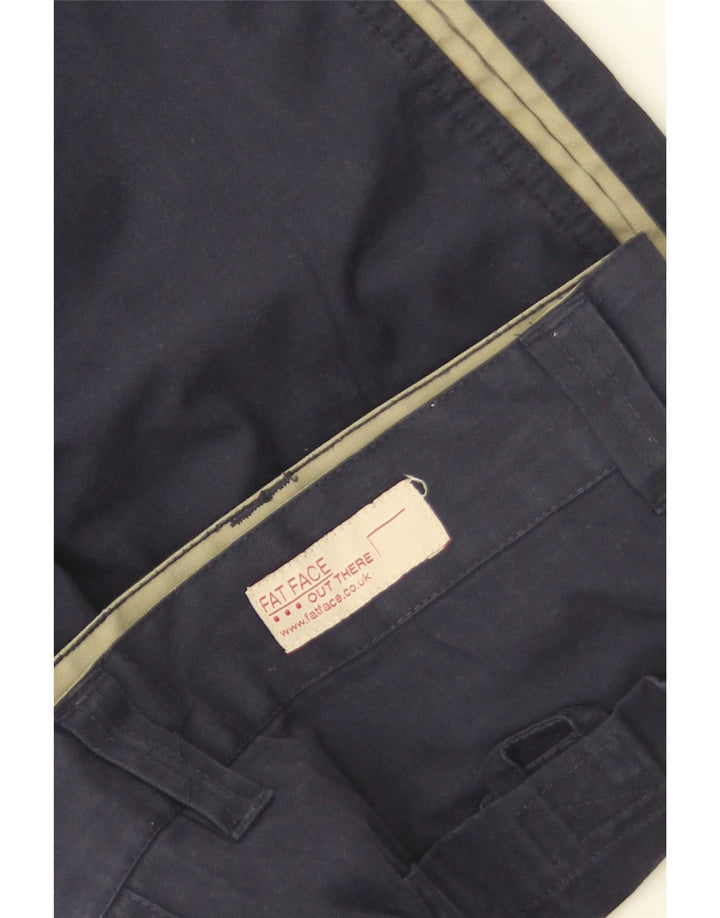 Pantalones cortos informales para hombre Fat Face Large W34 Poliéster con bloques de color azul marino