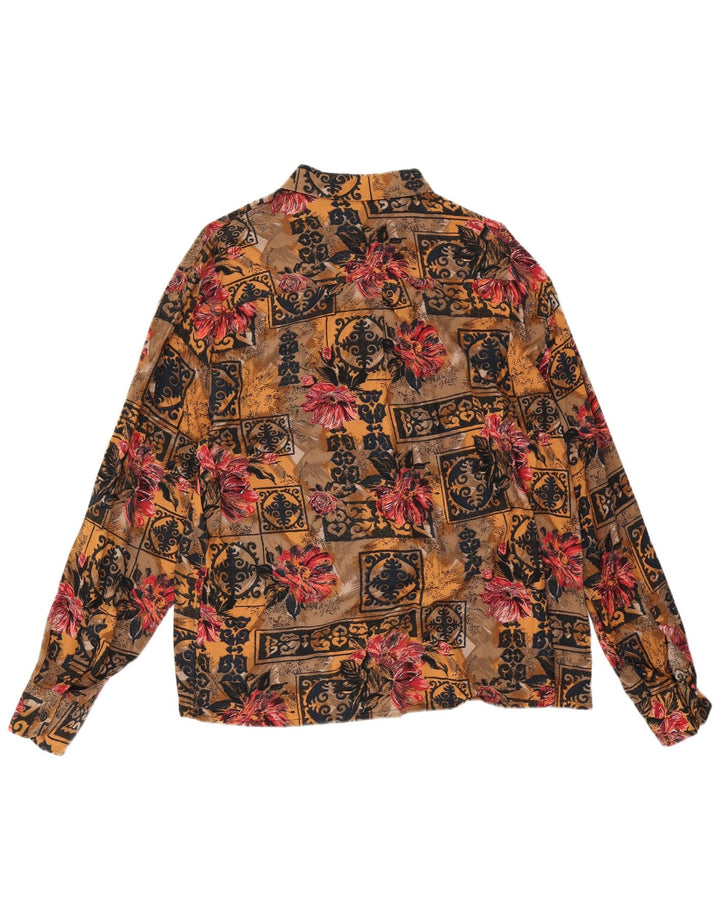 Camisa vintage para hombre Patchwork multicolor medio