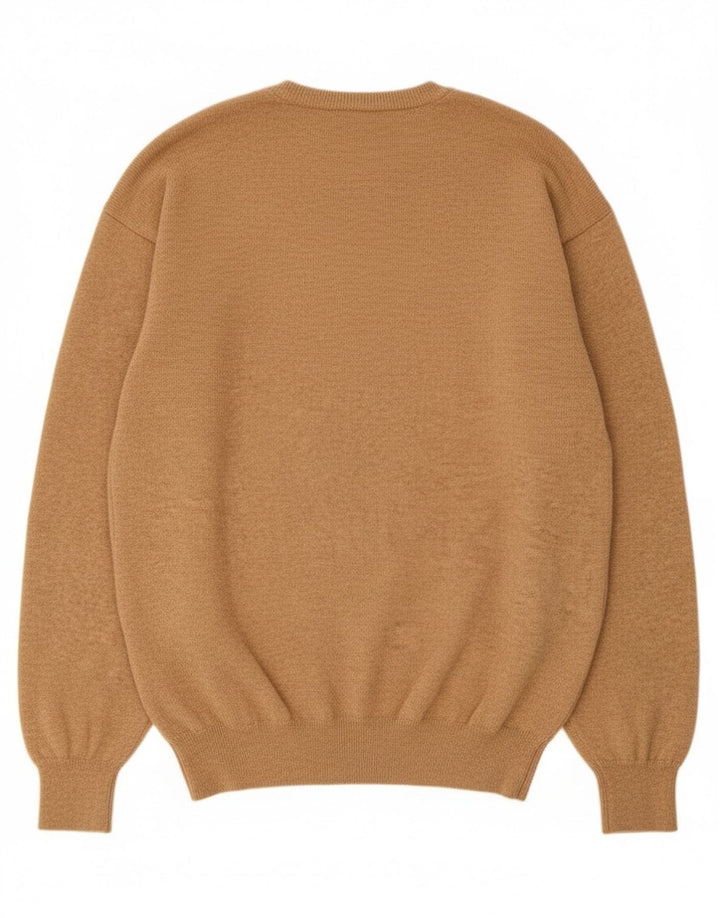 Massimo Dutti Jersey Cuello Pico Hombre XL Lana Beige