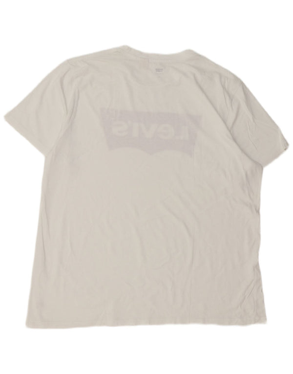 Levi's Camiseta gráfica para hombre Top 2XL Blanco