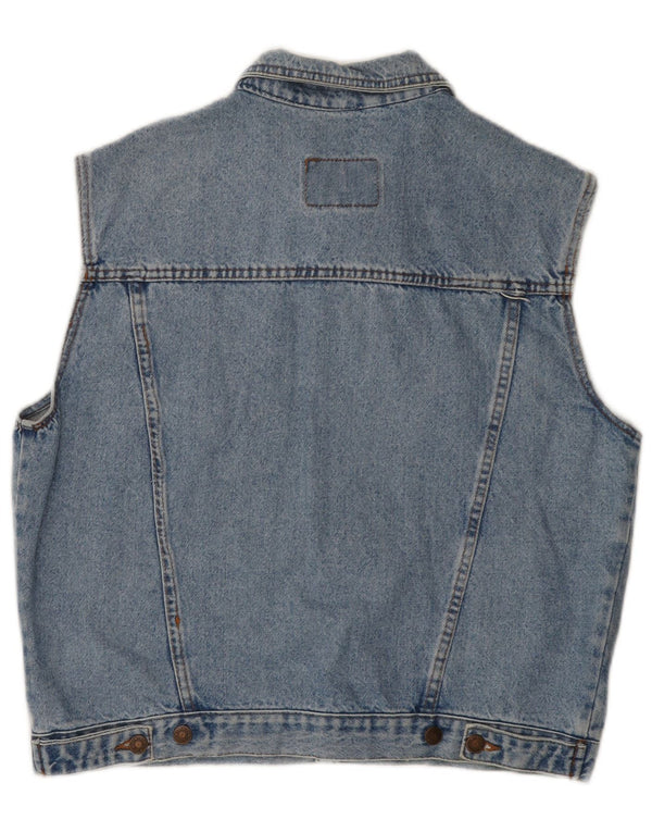 Casucci Chaleco vaquero para hombre UK 40 Algodón azul grande