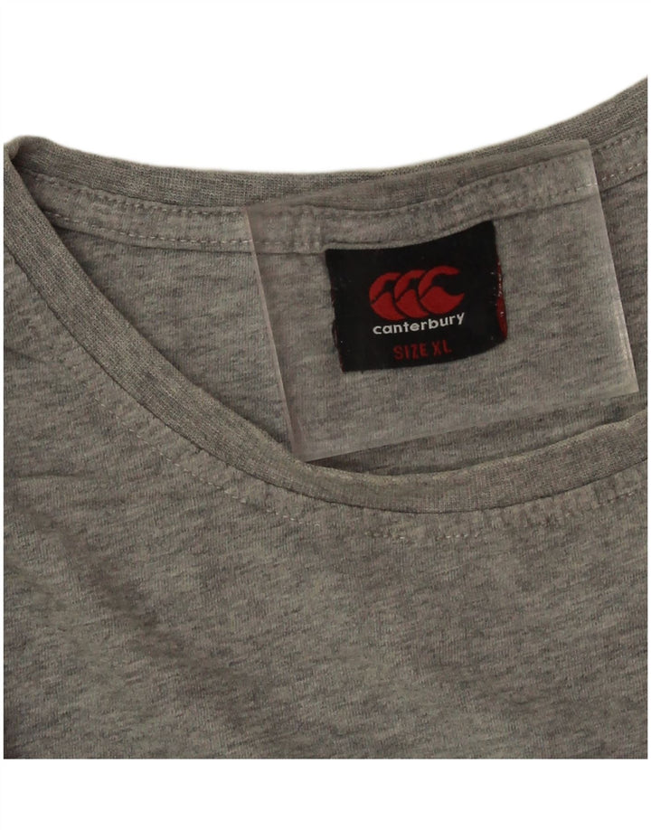 Canterbury Camiseta gráfica para hombre Top XL Gris