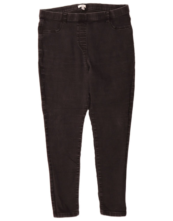 M&Co Vaqueros Jegging para Mujer UK 18 XL W36 L29 Algodón Negro